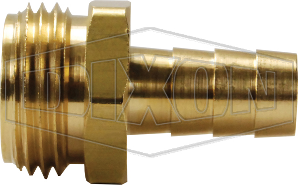 Short Shank GHT Male Coupling with Hex Nut